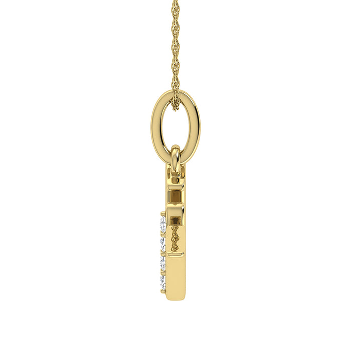 Diamond 1/20 Ct.Tw. Letter W Pendant in 10K Yellow Gold