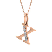 Thumbnail for Diamond 1/20 Ct.Tw. Letter X Pendant in 10K Rose Gold
