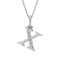 Thumbnail for Diamond 1/20 Ct.Tw. Letter X Pendant in 10K White Gold