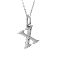Thumbnail for Diamond 1/20 Ct.Tw. Letter X Pendant in 10K White Gold