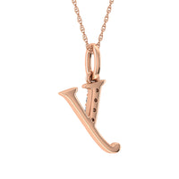 Thumbnail for Diamond 1/20 Ct.Tw. Letter Y Pendant in 10K Rose Gold