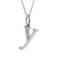 Thumbnail for Diamond 1/20 Ct.Tw. Letter Y Pendant in 10K White Gold
