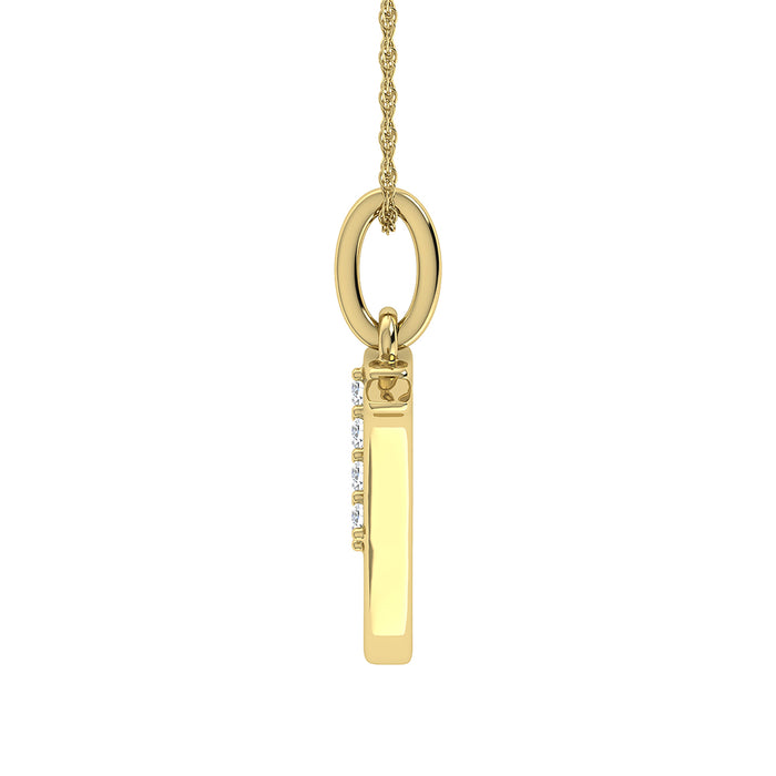 Diamond 1/20 Ct.Tw. Letter Y Pendant in 10K Yellow Gold