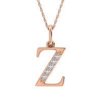 Thumbnail for Diamond 1/20 Ct.Tw. Letter Z Pendant in 10K Rose Gold