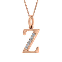 Thumbnail for Diamond 1/20 Ct.Tw. Letter Z Pendant in 10K Rose Gold