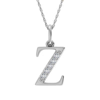 Thumbnail for Diamond 1/20 Ct.Tw. Letter Z Pendant in 10K White Gold
