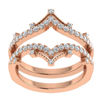 Thumbnail for Diamond 1/3 Ct.Tw. Chevron Guard Ring in 14K Rose Gold