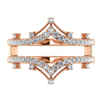 Thumbnail for Diamond 1/3 Ct.Tw. Chevron Guard Ring in 14K Rose Gold