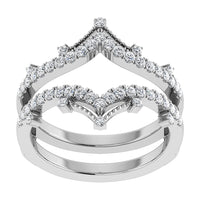 Thumbnail for Diamond 1/3 Ct.Tw. Chevron Guard Ring in 14K White Gold