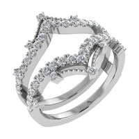 Thumbnail for Diamond 1/3 Ct.Tw. Chevron Guard Ring in 14K White Gold