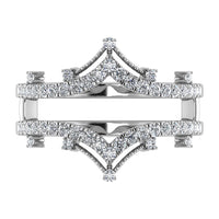 Thumbnail for Diamond 1/3 Ct.Tw. Chevron Guard Ring in 14K White Gold