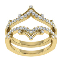 Thumbnail for Diamond 1/3 Ct.Tw. Chevron Guard Ring in 14K Yellow Gold