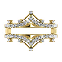 Thumbnail for Diamond 1/3 Ct.Tw. Chevron Guard Ring in 14K Yellow Gold