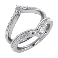 Thumbnail for Diamond 1/3 Ct.Tw. Chevron Guard Ring in 14K White Gold