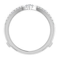 Thumbnail for Diamond 1/3 Ct.Tw. Chevron Guard Ring in 14K White Gold
