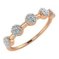 Thumbnail for Diamond 1/6 Ct.Tw. Cluster Fashion Ring in 10K Rose Gold