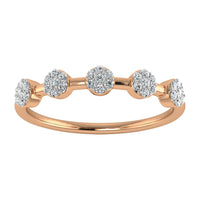 Thumbnail for Diamond 1/6 Ct.Tw. Cluster Fashion Ring in 10K Rose Gold