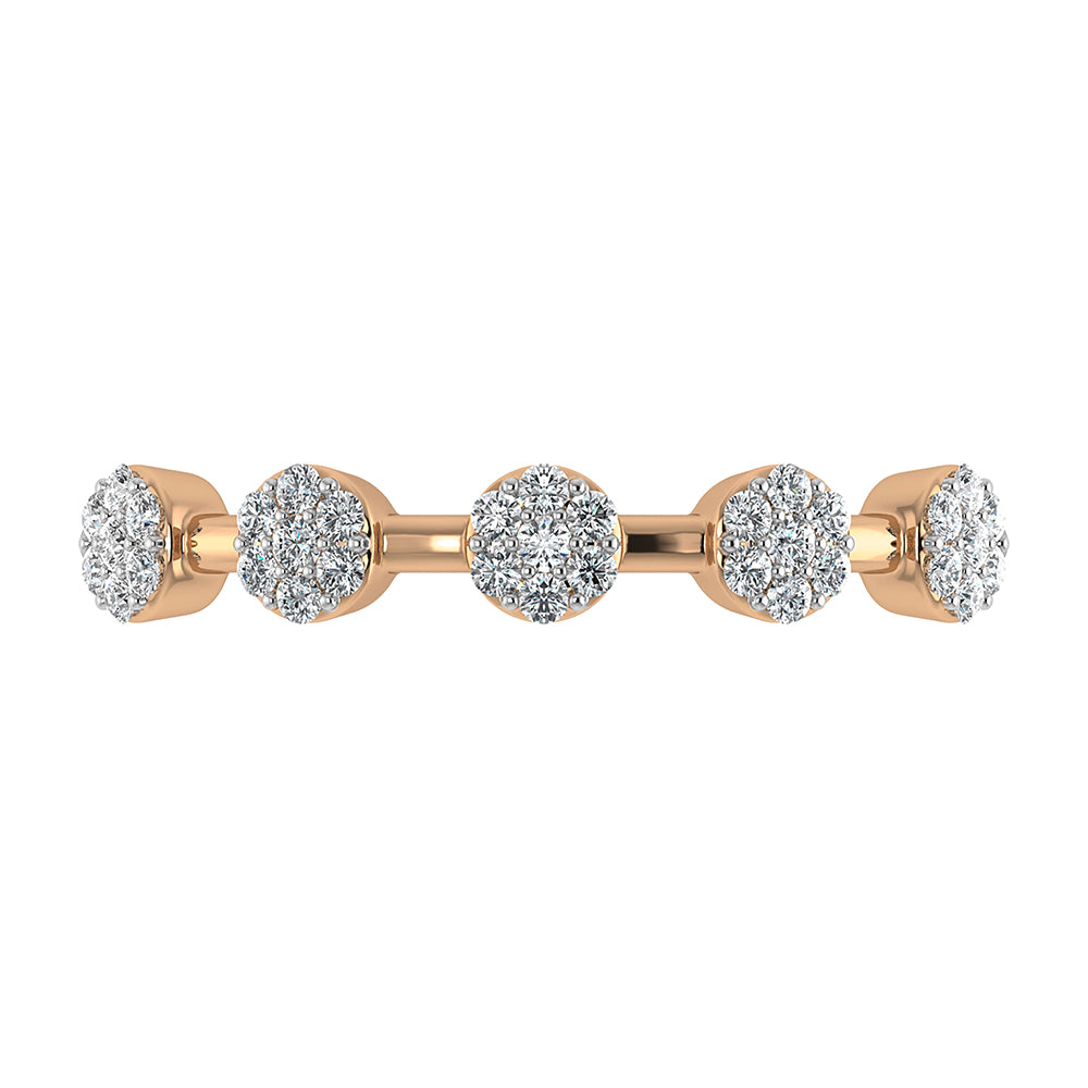 Diamond 1/6 Ct.Tw. Cluster Fashion Ring in 10K Rose Gold