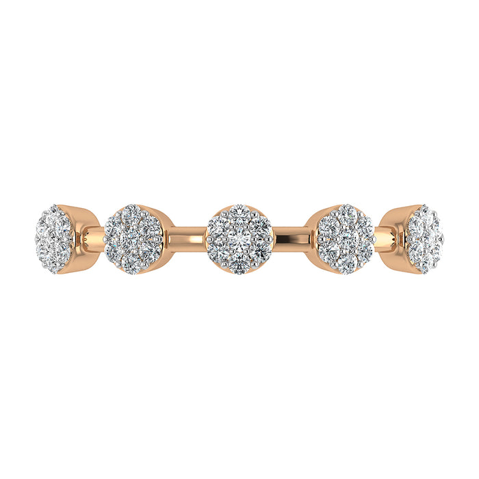 Diamond 1/6 Ct.Tw. Cluster Fashion Ring in 10K Rose Gold