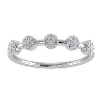 Thumbnail for Diamond 1/6 Ct.Tw. Cluster Fashion Ring in 10K White Gold