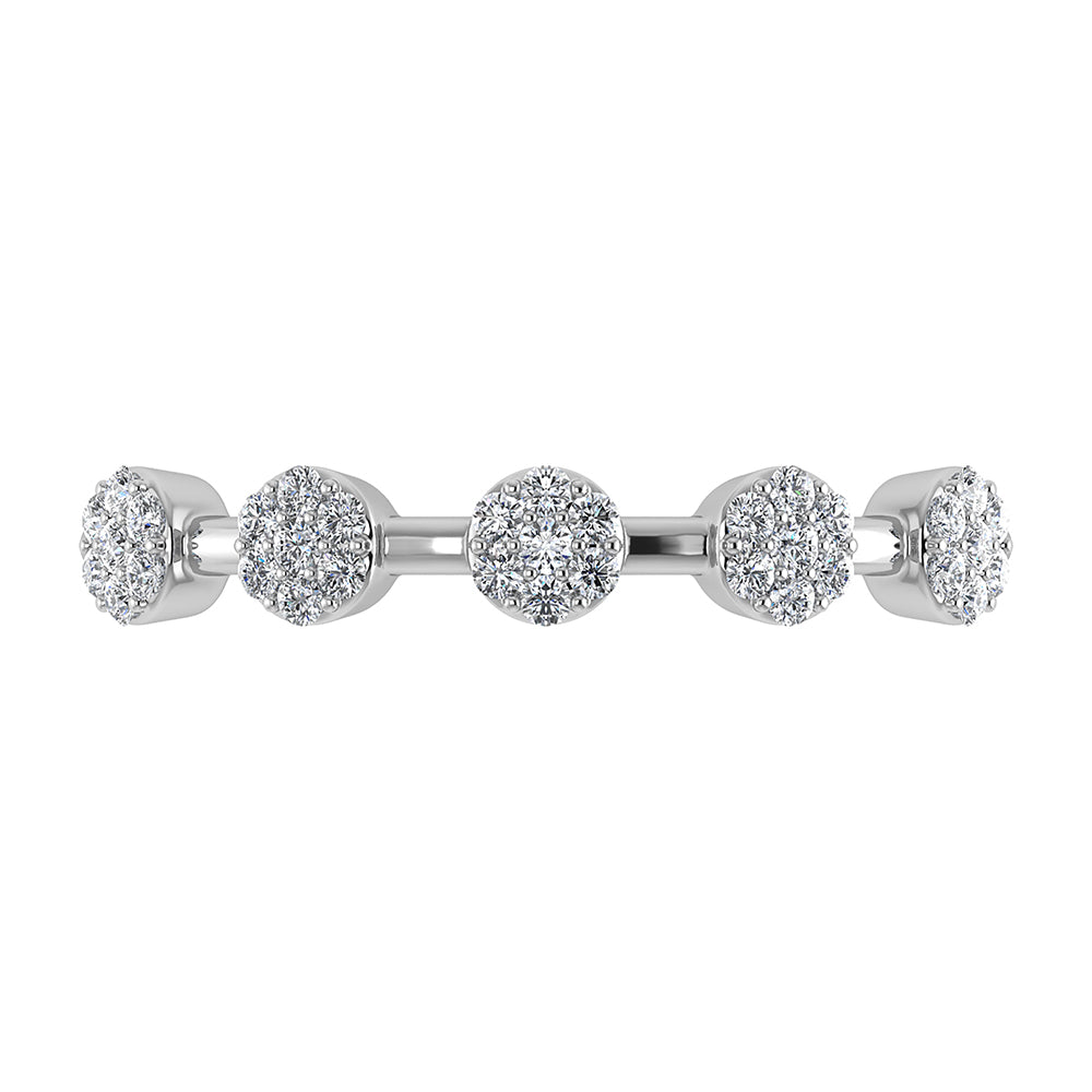 Diamond 1/6 Ct.Tw. Cluster Fashion Ring in 10K White Gold