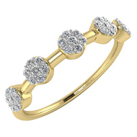 Thumbnail for Diamond 1/6 Ct.Tw. Cluster Fashion Ring in 10K Yellow Gold