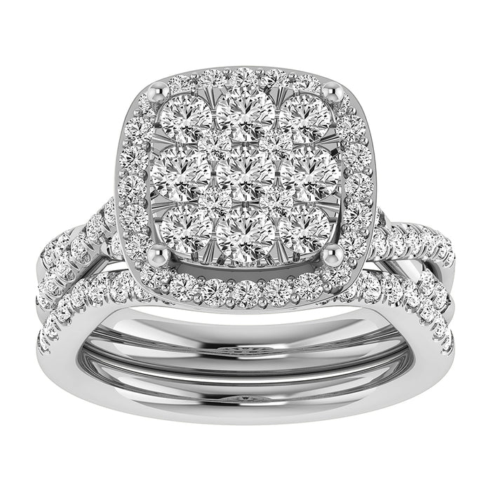 Diamond 2 Ct.Tw. Bridal Ring in 14K White Gold