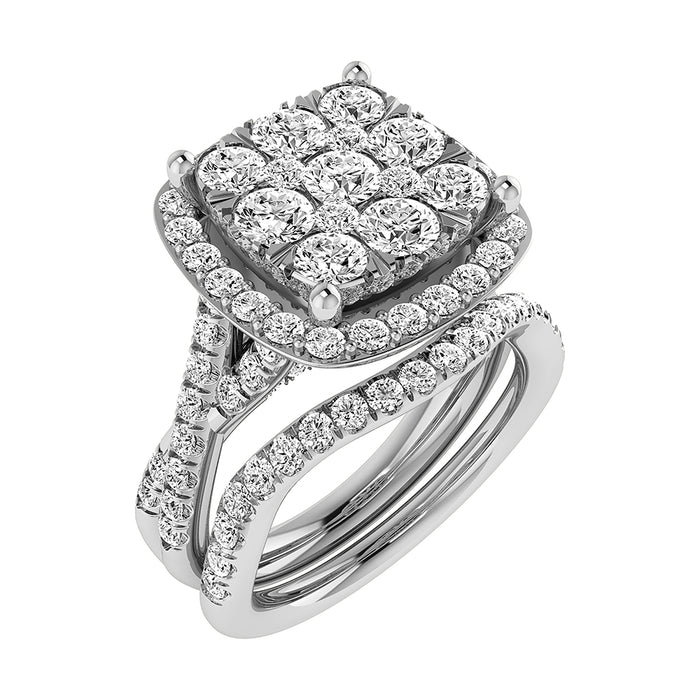 Diamond 2 Ct.Tw. Bridal Ring in 14K White Gold