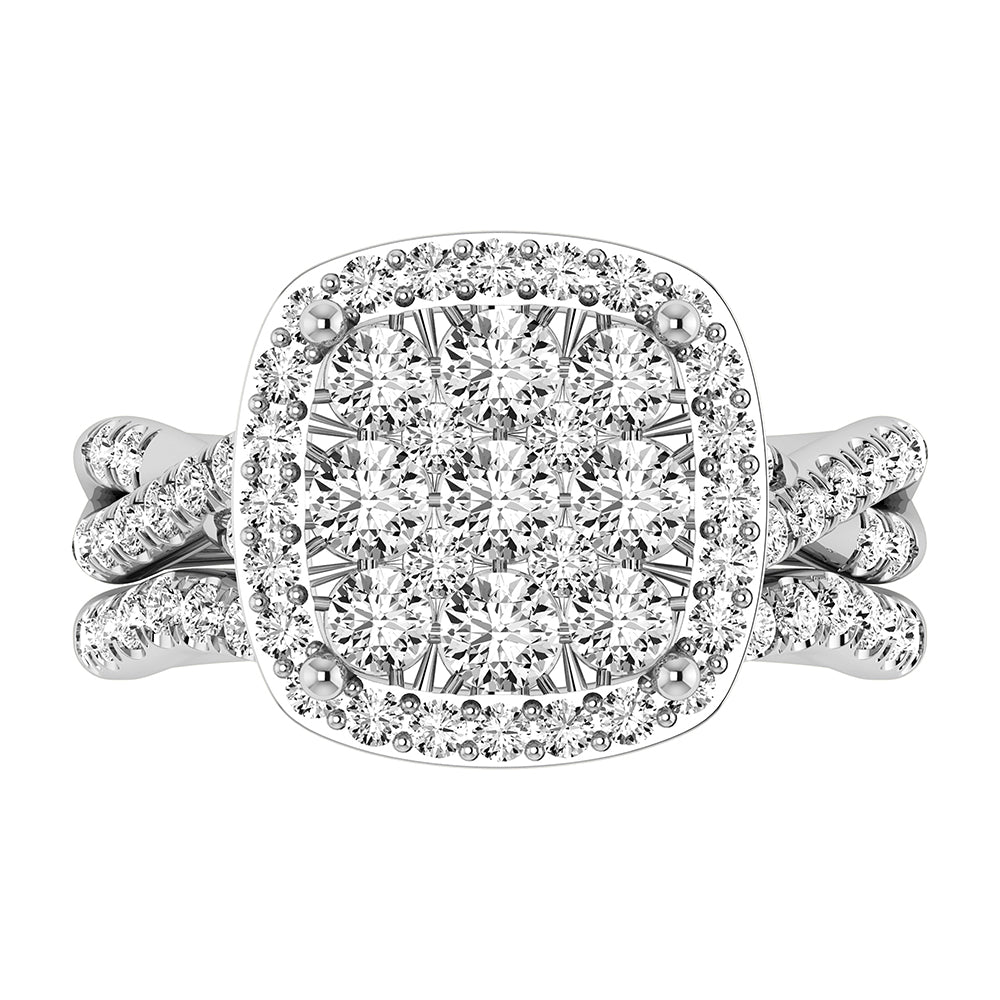 Diamond 2 Ct.Tw. Bridal Ring in 14K White Gold