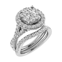Thumbnail for Diamond 1 3/4 Ct.Tw. Round Bridal Ring in 14K White Gold