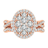 Thumbnail for Diamond 2  Ct.Tw. Oval Shape Bridal Ring in 14K White Gold