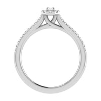 Thumbnail for Emerald and Round Diamond 3/8 Ct.Tw. Bridal Ring in 10K White Gold