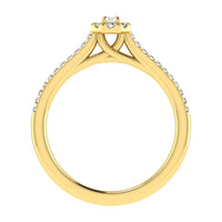 Thumbnail for Emerald and Round Diamond 3/8 Ct.Tw. Bridal Ring in 10K Yellow Gold