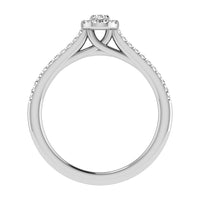 Thumbnail for Pear and Round Diamond 3/8 Ct.Tw. Bridal Ring in 10K White Gold