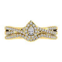Thumbnail for Pear and Round Diamond 1/2 Ct.Tw. Bridal Ring in 10K Yellow Gold