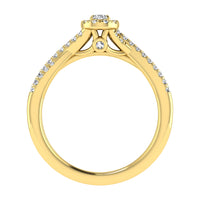 Thumbnail for Pear and Round Diamond 1/2 Ct.Tw. Bridal Ring in 10K Yellow Gold