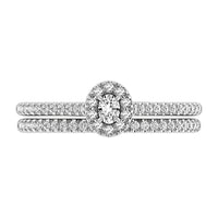 Thumbnail for Oval and Round Diamond 3/8 Ct.Tw. Bridal Ring in 10K White Gold