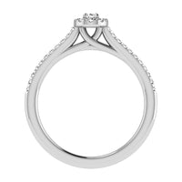 Thumbnail for Oval and Round Diamond 3/8 Ct.Tw. Bridal Ring in 10K White Gold