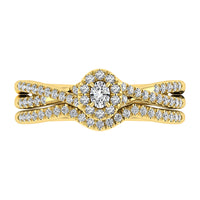 Thumbnail for Oval and Round Diamond 1/2 Ct.Tw. Bridal Ring in 10K Yellow Gold