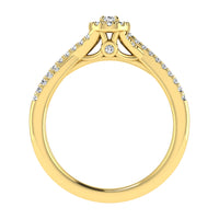 Thumbnail for Oval and Round Diamond 1/2 Ct.Tw. Bridal Ring in 10K Yellow Gold