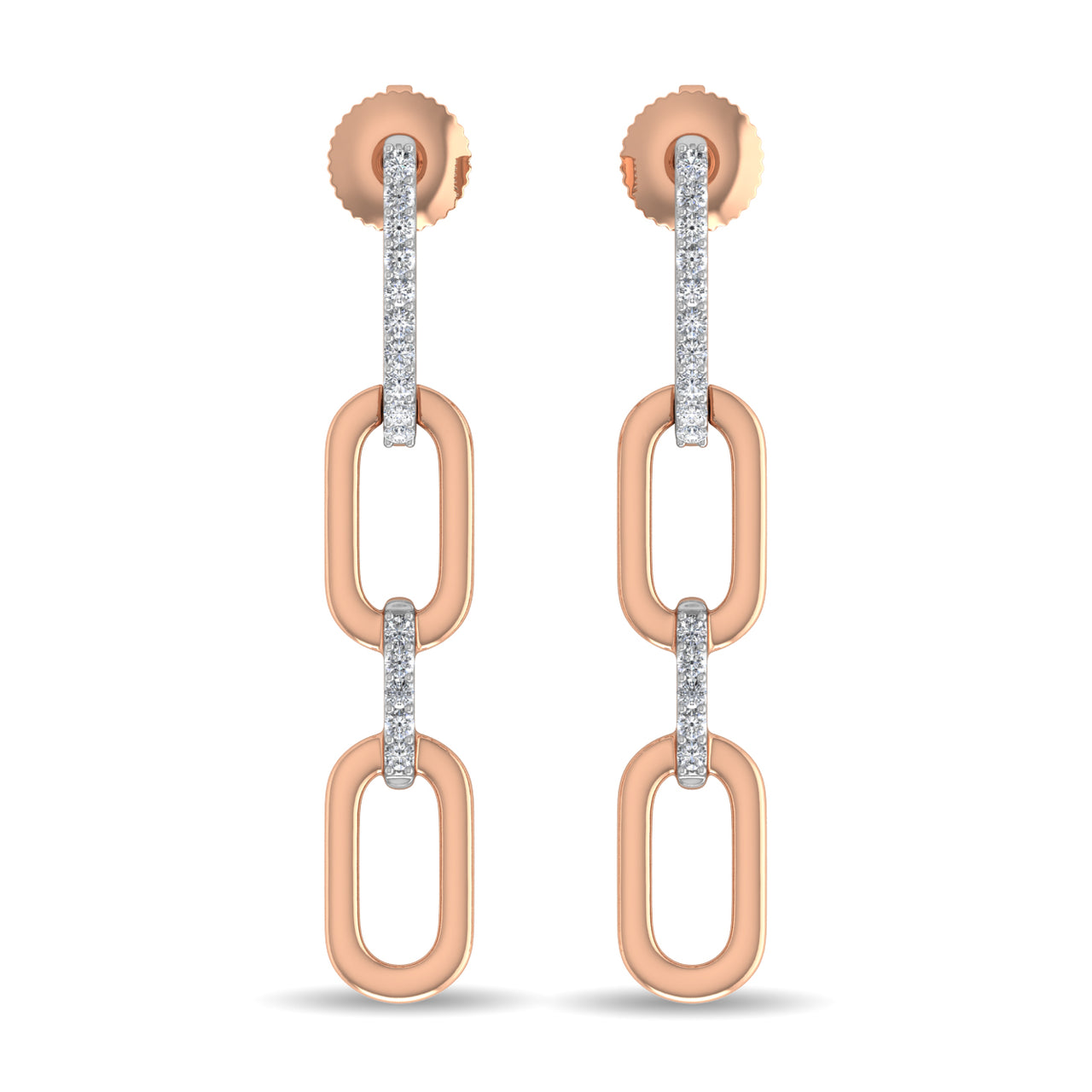 Diamond 1/10 Ct.Tw. Fashion Earrings in 10K Rose Gold
