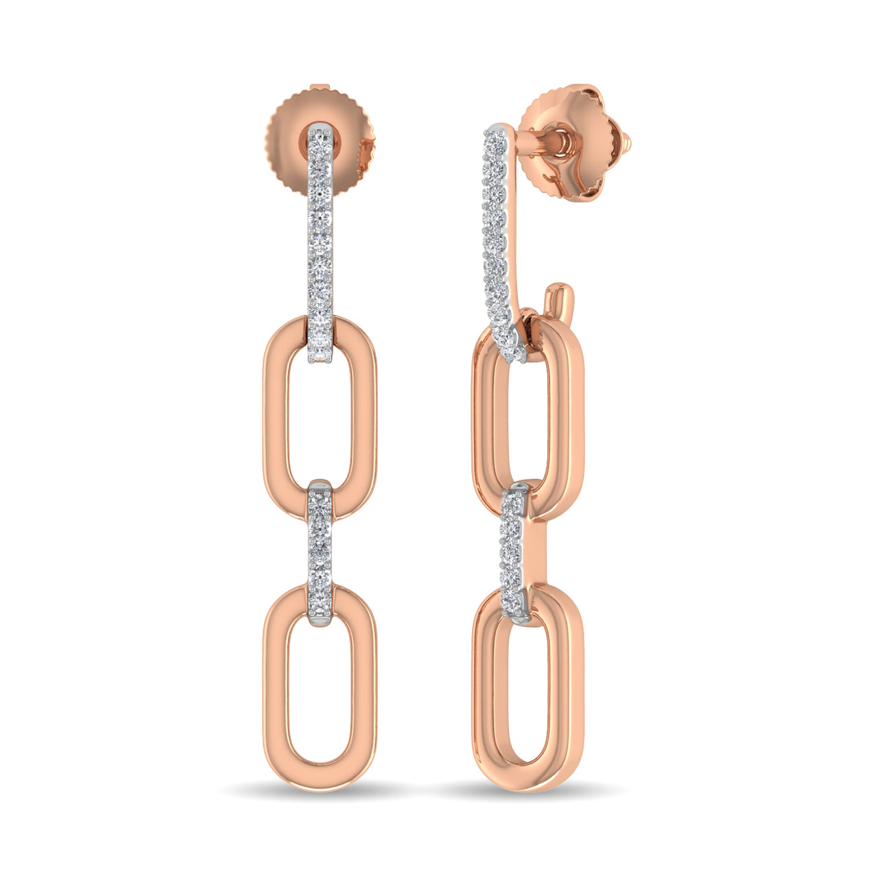 Diamond 1/10 Ct.Tw. Fashion Earrings in 10K Rose Gold
