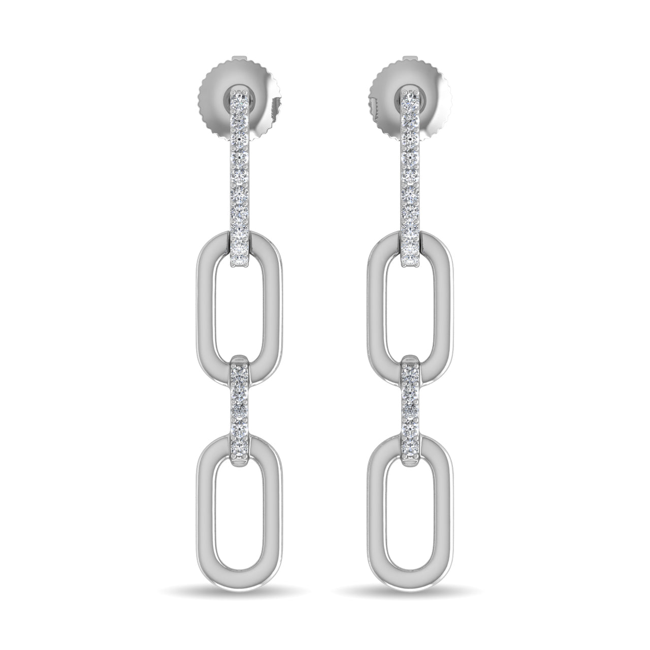Diamond 1/10 Ct.Tw. Fashion Earrings in 10K White Gold