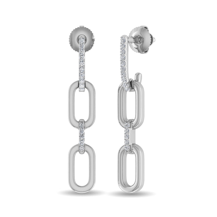 Diamond 1/10 Ct.Tw. Fashion Earrings in 10K White Gold