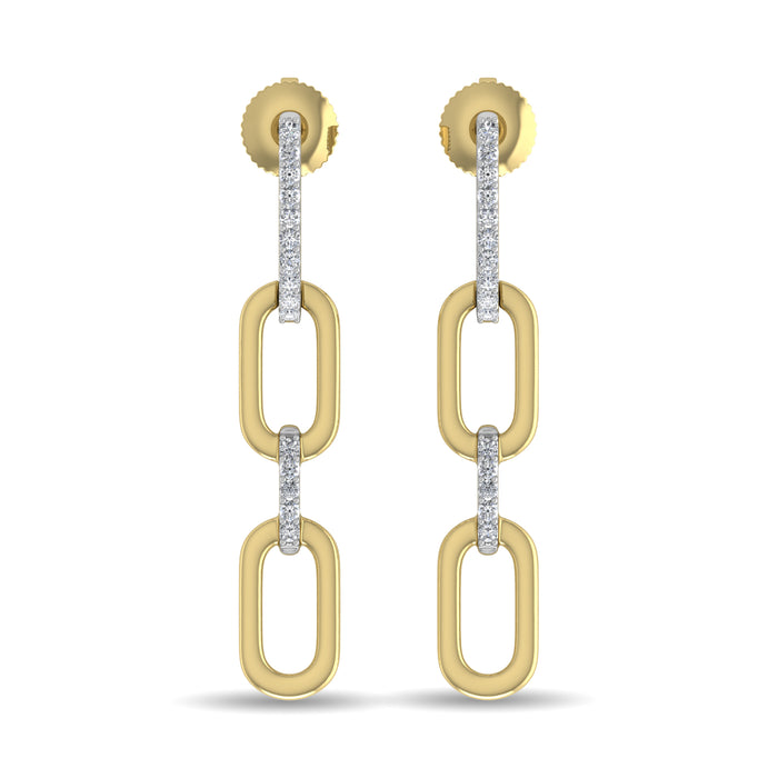 Diamond 1/10 Ct.Tw. Fashion Earrings in 10K Yellow Gold