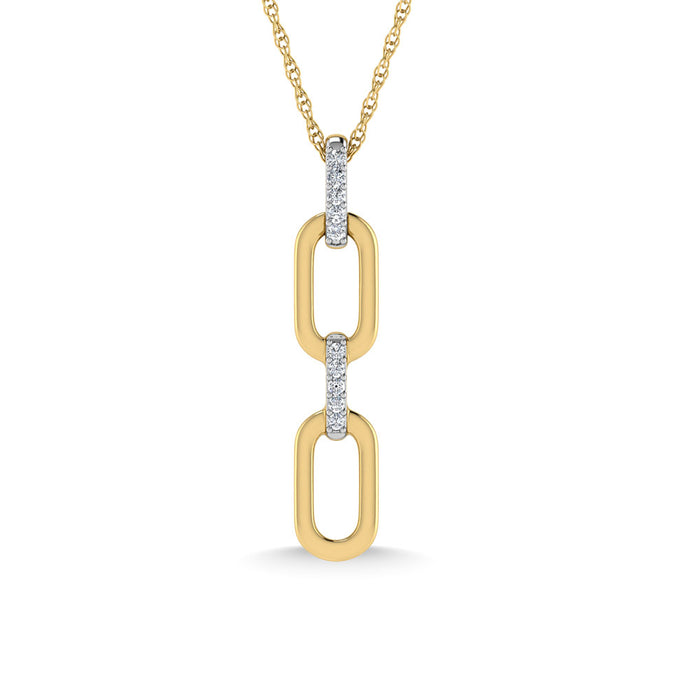 Diamond 1/50 Ct.Tw. Fashion Pendant in 10K Yellow Gold