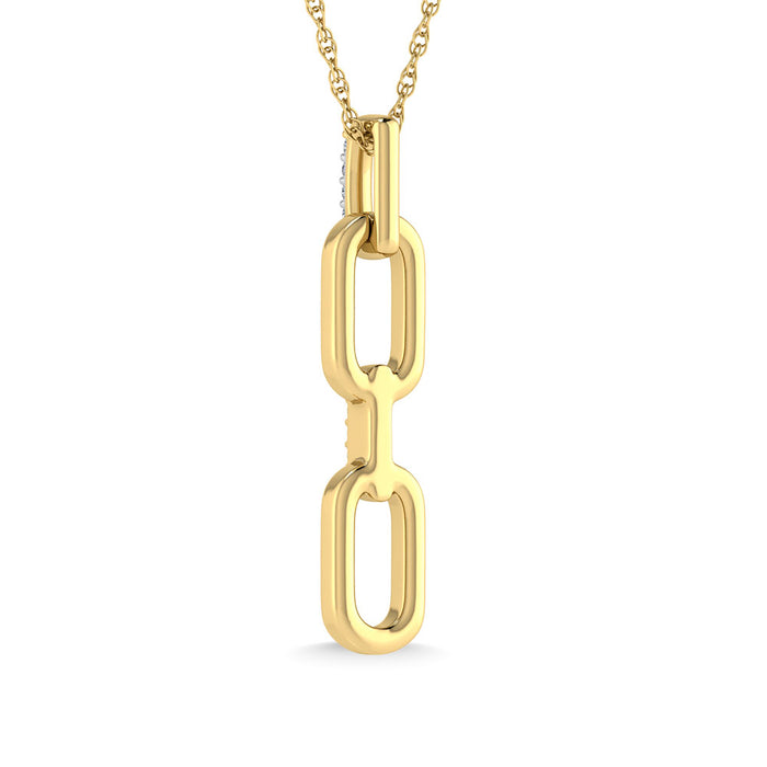 Diamond 1/50 Ct.Tw. Fashion Pendant in 10K Yellow Gold