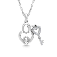 Thumbnail for Diamond 1/20 Ct.Tw. Lock Pendant in 925 Silver