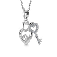 Thumbnail for Diamond 1/20 Ct.Tw. Lock Pendant in 925 Silver
