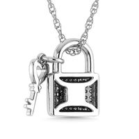 Thumbnail for Diamond 1/20 Ct.Tw. Lock and Key Pendant in 925 Silver